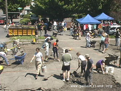 depaving a parking lot